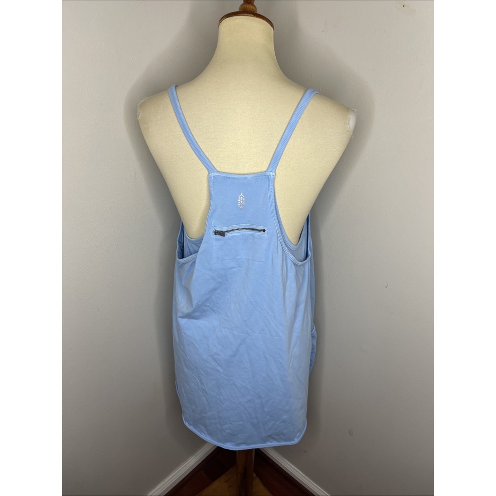New Free People Movement Hot Shot Mini Dress in Oxford Blue Medium - Picture 4 of 12